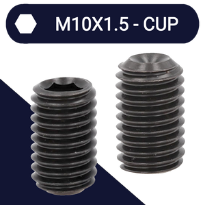 M10 Set Screw,Steel Class 45H,DIN 916 Cup Point