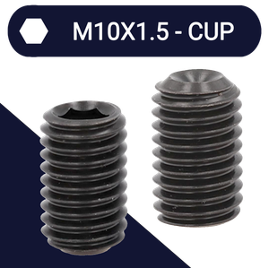 M10 Set Screw,Steel Class 45H,DIN 916 Cup Point