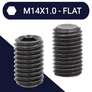 M14X1.0 Super Fine Allen Set Screw Stud 45H DIN 913 Flat Point