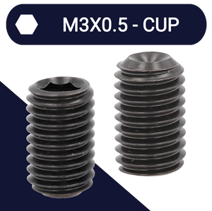 M3X0.5 Allen Set Screw Stud 45H DIN 916 Cup Point