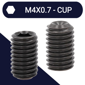 M4X0.7 Coarse Allen Set Screw Stud 45H DIN 916 Cup Point