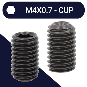 M4X0.7 Set Screw,Steel Class 45H,DIN 916 Cup Point