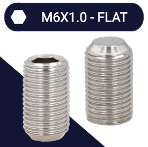 M6X1.0 Set Screw,Stainless Steel A2,DIN 913 Flat Point