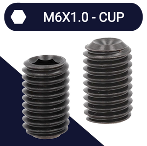 M6X1.0 Coarse Allen Set Screw Stud 45H DIN 916 Cup Point