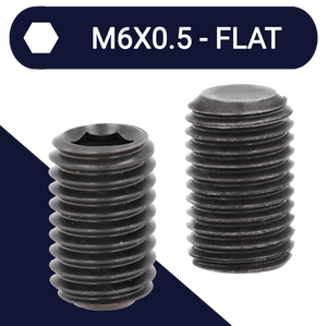 M6X0.5 Extra Fine Allen Set Screw Stud 45H DIN 913 Flat Point