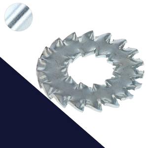 Internal/External Serrated Star Lock Washer DIN 6798-A/J Zinc Plated Steel