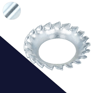 Serrated CUP External Star Lock Washer DIN 6798-V Zinc Plated