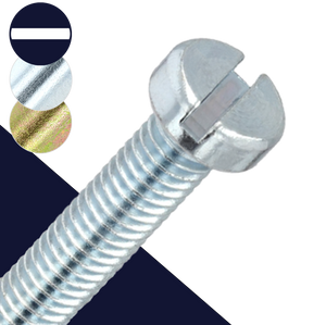 M5 Slotted Cheese Head,Steel Class 4.8 Zinc,DIN 84
