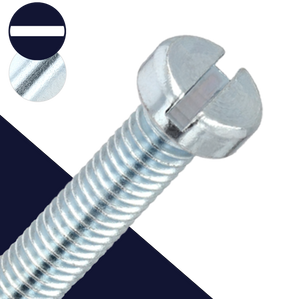 Slotted Cheese Head 4.8 Zinc M8X1.25 Coarse DIN 84