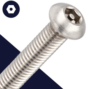 M8 Button Allen + Pin Screw Stainless Steel