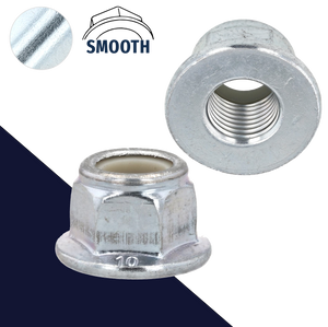 Nylon Flange Nut Fine Smooth - Class 10 Steel Thread DIN 6926