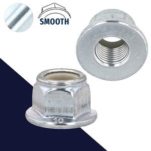 Nylon Flange Nut Fine Smooth - Class 10 Steel Thread DIN 6926