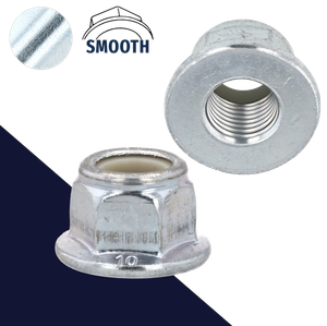 Fine DIN 6926 Nylon Flange,Steel Class 10 Zinc Plated,Smooth Bottom Nut