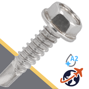 M4.8 Hex Head Flange Self Drilling Screw - A2 Stainless DIN 7504-K M4.8 Hex Head Flange Self Drilling Screw - A2 Stainless DIN 7504-K