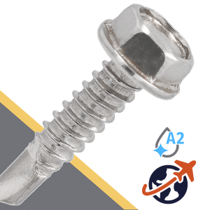 M5.5 Hex Head Flange Self Drilling Screw - A2 Stainless DIN 7504-K