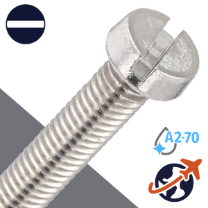 M5X0.8 Slotted Cheese Head - A2-70 Stainless DIN 84
