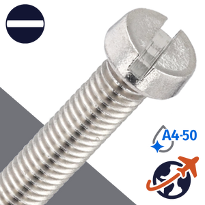 M1X0.25 Slotted Cheese Head - A4-50 Stainless DIN 84