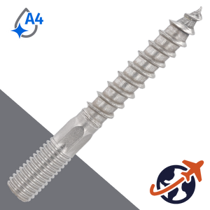 A4 Stainless M8 Coarse Hanger Bolt