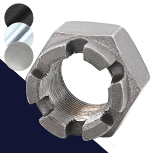 Full Height Castle Nut FINE,Steel Class 6/8,DIN 935