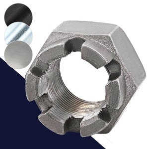 Full Height Castle Nut FINE,Steel Class 6/8,DIN 935