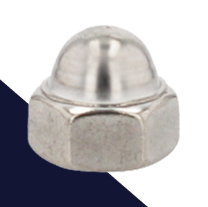 LEFT / Reverse Acorn Nut,Stainless Steel,Low Height