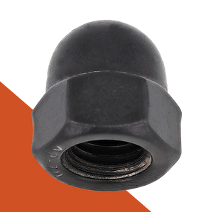 Acorn Nut, Coarse,Stainless + Black Oxide,DIN 1587