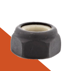 Coarse DIN 985 Nylon Nut,A2 Stainless + Black Oxide,Passivated