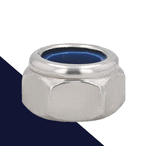Fine DIN 985 Nylon Nut,A2 Stainless Steel,Passivated