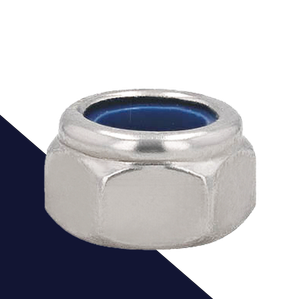 Fine DIN 985 Nylon Nut,A2 Stainless Steel,Passivated
