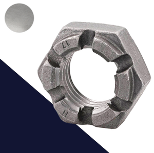 Castle Nut Low 17H Steel Plain DIN 937