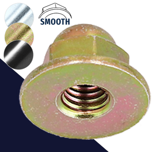 Acorn Nut WIDE FLANGE Smooth Carbon Steel