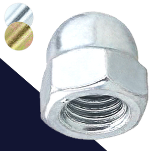 Acorn Nut, Coarse,Steel Class 6 Zinc,DIN 1587