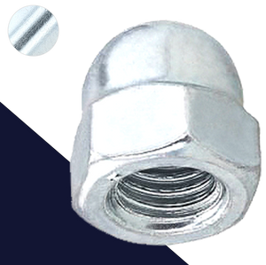 Acorn Nut, Coarse,Steel Class 10 Zinc,DIN 1587