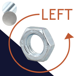 Left Hand Jam Thin Nut FINE,Steel, Class Varies,DIN 439/936 LH