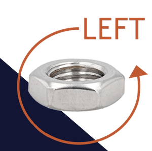 Left Hand Jam Thin Nut,Stainless Steel A2,DIN 439 LH