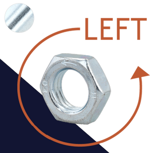 Left Hand Jam Thin Nut,Steel, Class Varies,DIN 439/936 LH