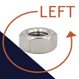 Hex Nut LEFT - A2 Stainless DIN 934L Hex Nut LEFT - A2 Stainless DIN 934L