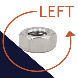 Left Hand Hex Nut Coarse,Stainless Steel A2,DIN 934-LH