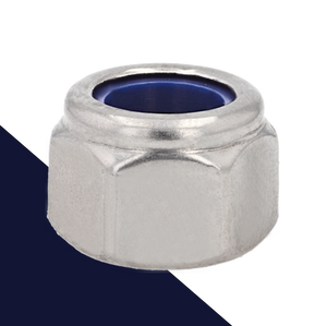 Fine DIN 982 HIGH Nylon Nut,A2 Stainless Steel,Passivated