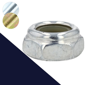 LOW Nylon Lock Nut,Steel Class 4 Zinc,ISO 10511