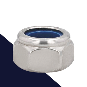 Coarse DIN 985 Nylon Nut,A2 Stainless Steel,Passivated