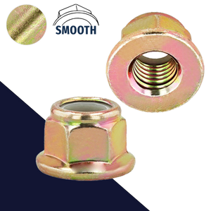 Fine DIN 6926 Nylon Flange,Steel Class 8 Zinc Plated,Smooth Bottom Nut