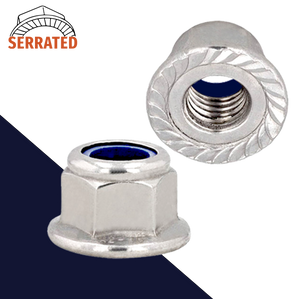 Coarse DIN 6926 Nylon Flange,A2 Stainless Steel,Serrated Bottom Nut