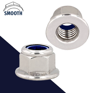 Coarse DIN 6926 Nylon Flange,A2 Stainless Steel,Smooth Bottom Nut