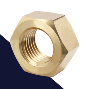 Coarse DIN 934 Nut,Brass,Plain Finish