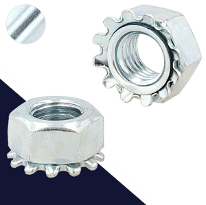 KEPS Toothed Lock Nut,Steel Class 8,Special, Zinc Plated