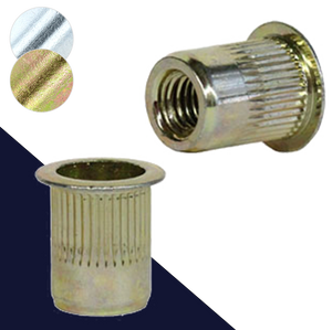 Inch Ribbed Flange,Rivet Insert Nut,Steel