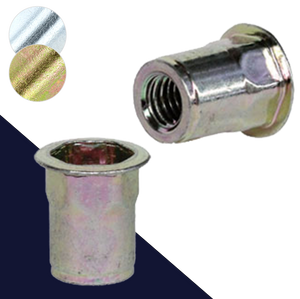 Metric Smooth Hex,Rivet Insert Nut,Steel
