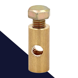 Barrel Cable + Screw,Two-Piece Set 5mm,Steel, Yellow Zinc