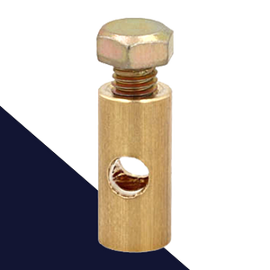 Barrel Cable + Screw,Two-Piece Set 5mm,Steel, Yellow Zinc